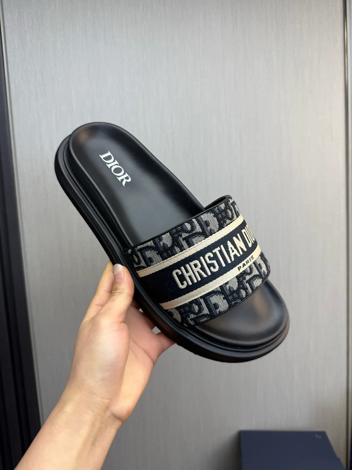 Men's shoes 260💰 Dior. Men's slippers🩴Official website 1:1 production 38-45 size 45 46 🉑️Customized original material shipped✅